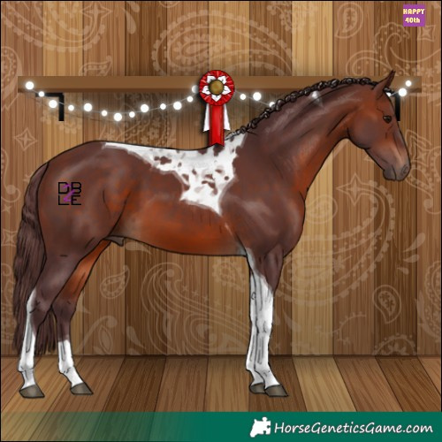 Horse Color:Chocolate Bay Tobiano