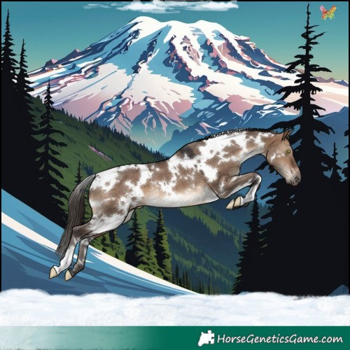 Horse Color:White Spotted Brown Dun Rabicano