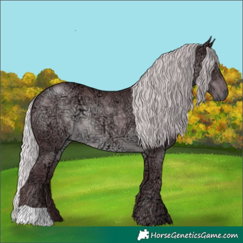 Horse Color:Chocolate Silver Black Chinchilla Ice