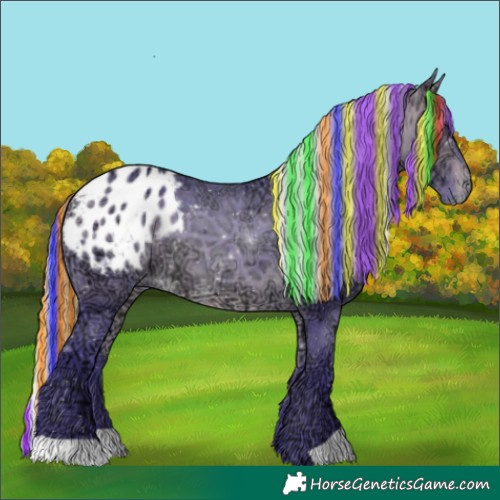Horse Color:Painted Watercolor Silver Bay Chinchilla Ice Varnish