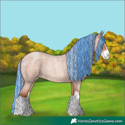 Horse Color:Painted Silver Amber Champagne Roan Splash Rabicano