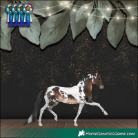 Horse Color:White Spotted Brown Mushroom Tobiano 