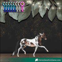 Horse Color:White Spotted Brown Mushroom Tobiano 
