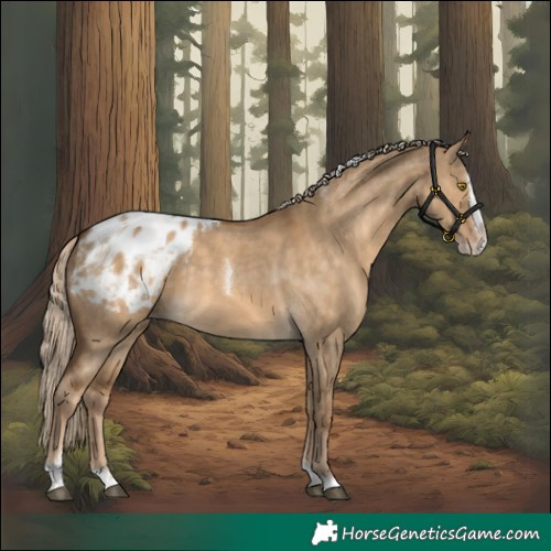 Horse Color:Chocolate Palomino Dun Splash Tobiano Blanket Rabicano