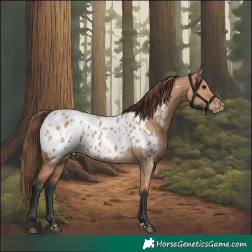 Horse Color:Bay Dun Near Leopard 