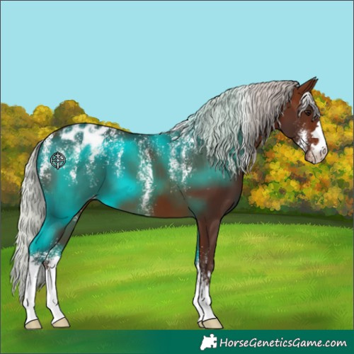 Horse Color:Powder White Silver Brown Varnish 