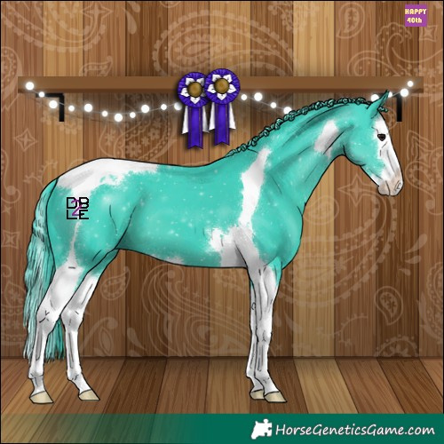 Horse Color:Watercolor Black Splash Tobiano 