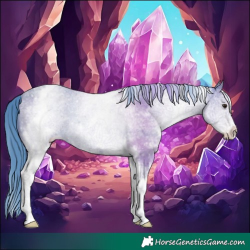Horse Color:Watercolor White Spotted Classic Champagne