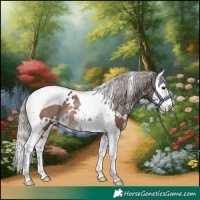 Horse Color:White Spotted Silver Black Splash Tobiano Rabicano