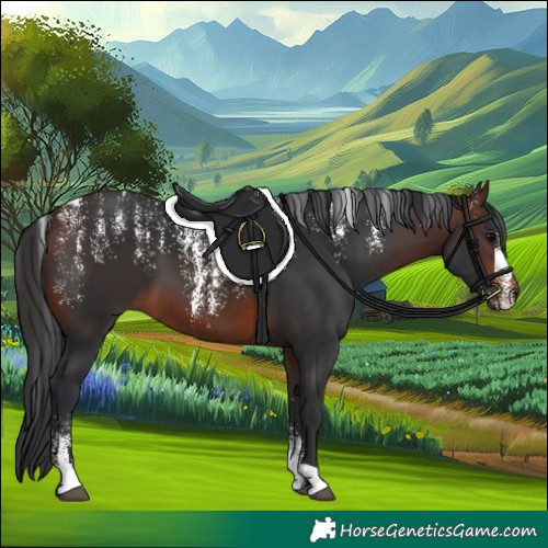 Horse Color:Powder White Brown
