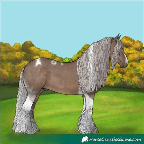 Horse Color:Silver Grullo Tobiano 