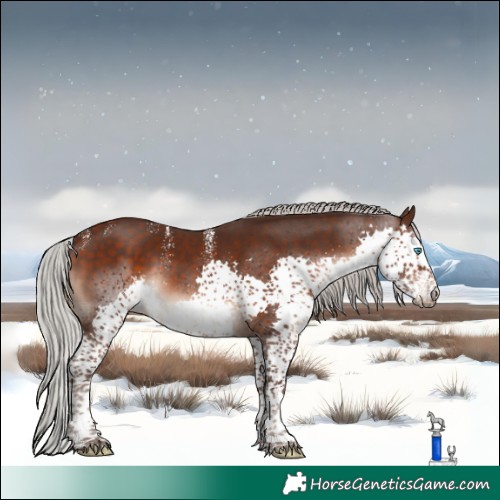 Horse Color:Powder White Silver Brown Splash Tobiano Rabicano