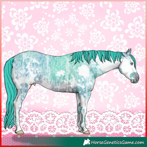 Horse Color:Watercolor Brown Ice Splash