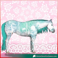 Horse Color:Watercolor Brown Ice Splash 