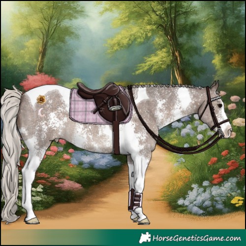 Horse Color:Silver Black Sabino Tobiano 