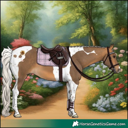 Horse Color:Silver Buckskin Tobiano