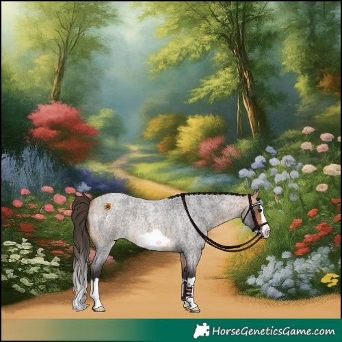 Horse Color:Buckskin Roan Splash Frame Rabicano