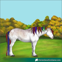 Horse Color:Painted White Spotted Bay Ice Roan Onyx Splash