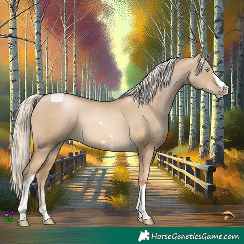 Horse Color:Chocolate Palomino Pearl Dun Sabino Splash Tobiano