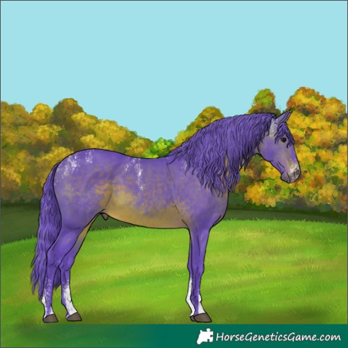 Horse Color:Powder White Watercolor Brown 