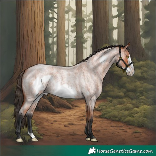 Horse Color:Bay Roan Frame Varnish 