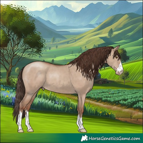 Horse Color:Classic Champagne Dun 