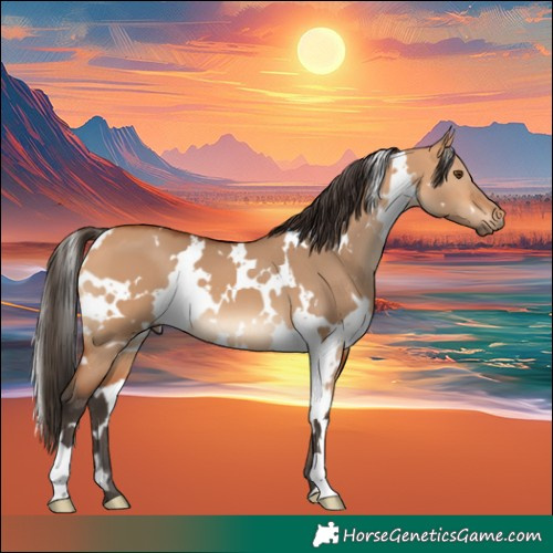 Horse Color:White Spotted Bay Dun 