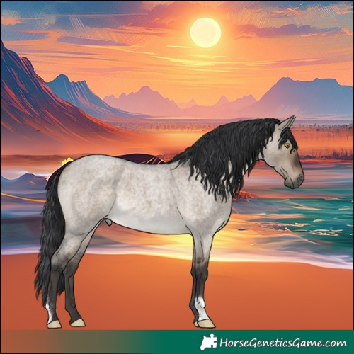 Horse Color:Brown Roan Dun