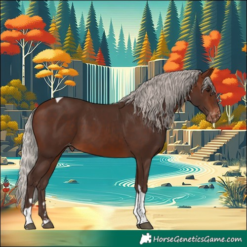 Horse Color:Silver Brown Tobiano Appaloosa 