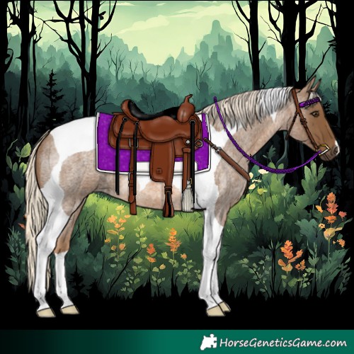 Horse Color:Chocolate Palomino Roan Tobiano