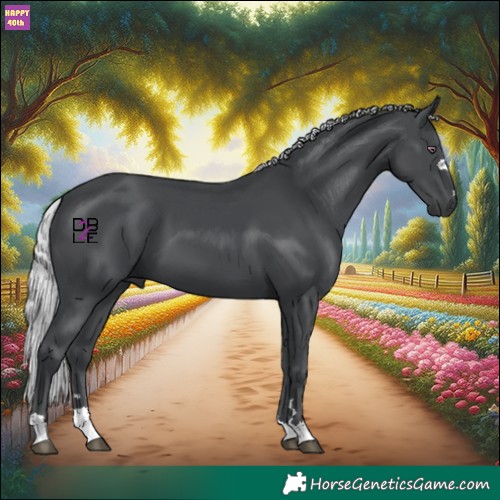 Horse Color:Silver Black Chinchilla 