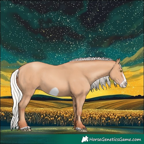 Horse Color:Silver Amber Champagne Frame 