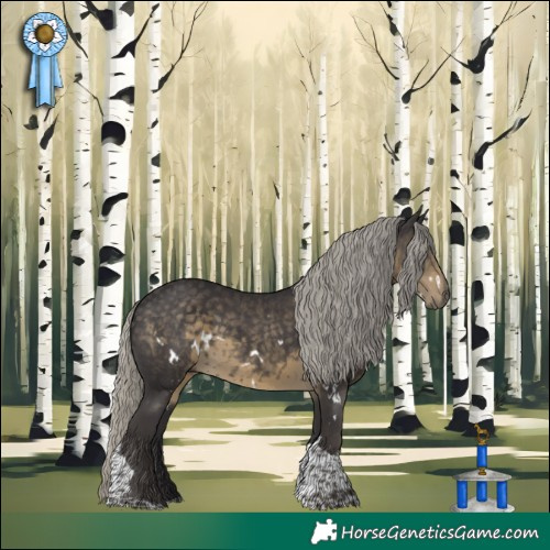 Horse Color:White Spotted Silver Smoky Black Mushroom Tobiano 