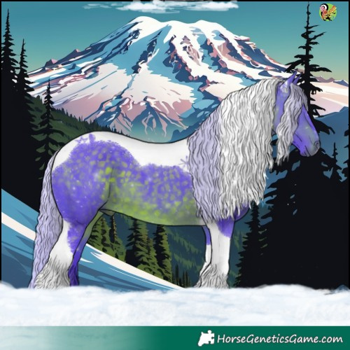 Horse Color:Watercolor Silver Brown Tobiano 