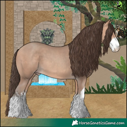 Horse Color:White Spotted Amber Champagne 