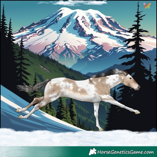 Horse Color:White Spotted Liver Red Dun Tobiano Brindle