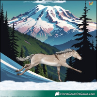 Horse Color:White Spotted Liver Red Dun Mushroom Rabicano