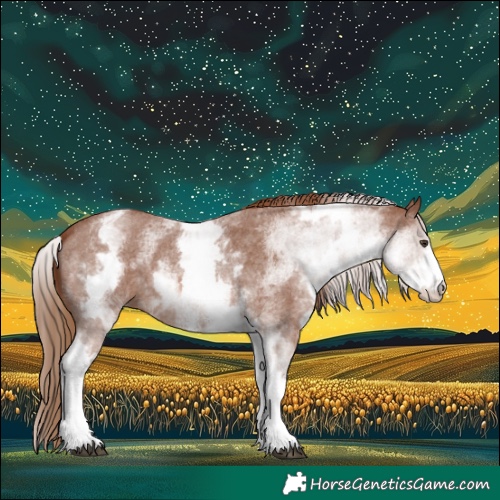 Horse Color:White Spotted Chestnut Sabino 