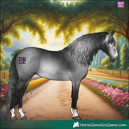 Horse Color:Gray Brown Chinchilla Mushroom