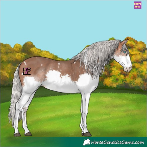 Horse Color:White Spotted Silver Bay Mushroom Splash 