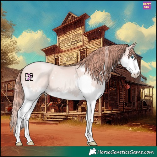 Horse Color:White Spotted Sable Champagne Pearl Mushroom Sabino Splash 