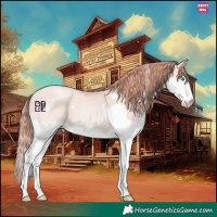 Horse Color:White Spotted Sable Champagne Pearl Mushroom Sabino Splash