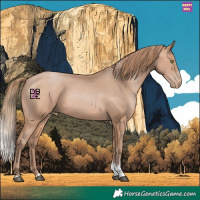 Horse Color:Brown Pearl Mushroom Tobiano 