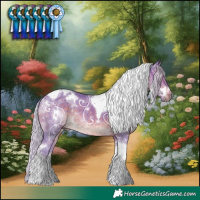 Horse Color:Watercolor White Spotted Silver Brown Ice Tobiano Rabicano