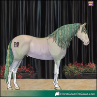 Horse Color:Platinum Painted Watercolor White Spotted Gold Champagne Tobiano