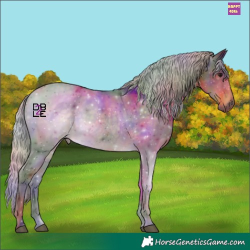 Horse Color:Nacre Silver Smoky Black 