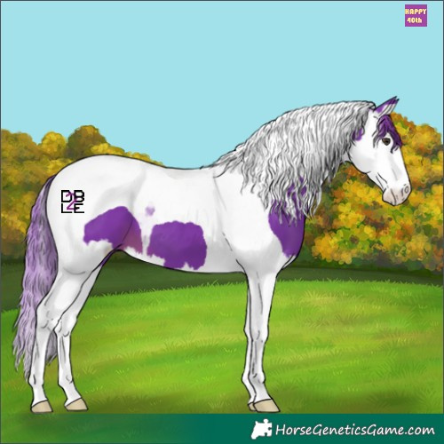 Horse Color:Watercolor Liver Chestnut Splash Tobiano