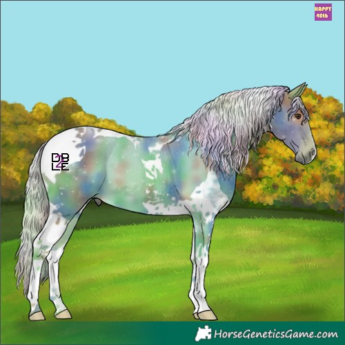 Horse Color:Nacre Watercolor Palomino Tobiano