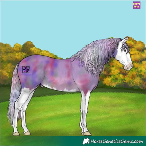 Horse Color:Nacre Watercolor Chocolate Palomino Splash