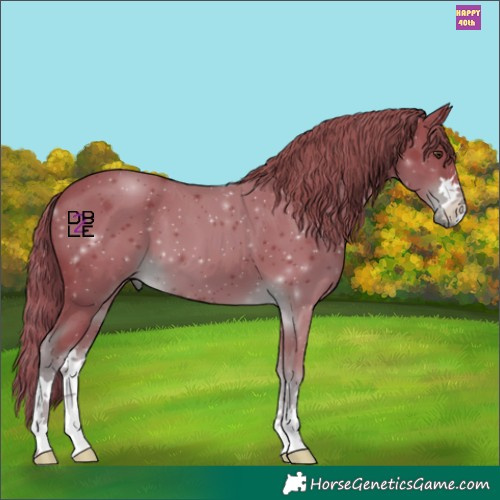 Horse Color:Watercolor Liver Chestnut